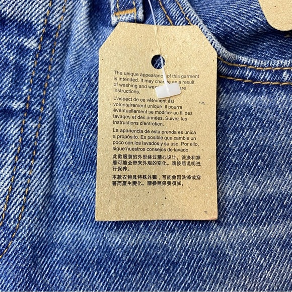 Levi’s 501 Women's Blue Denim Cutoff High rise Shorts size 25 - Picture 4 of 9